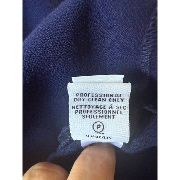 Diane Von Furstenberg Navy Blue Sleeveless Top Size 2 With Back Zipper & Pleated - Picture 8 of 10